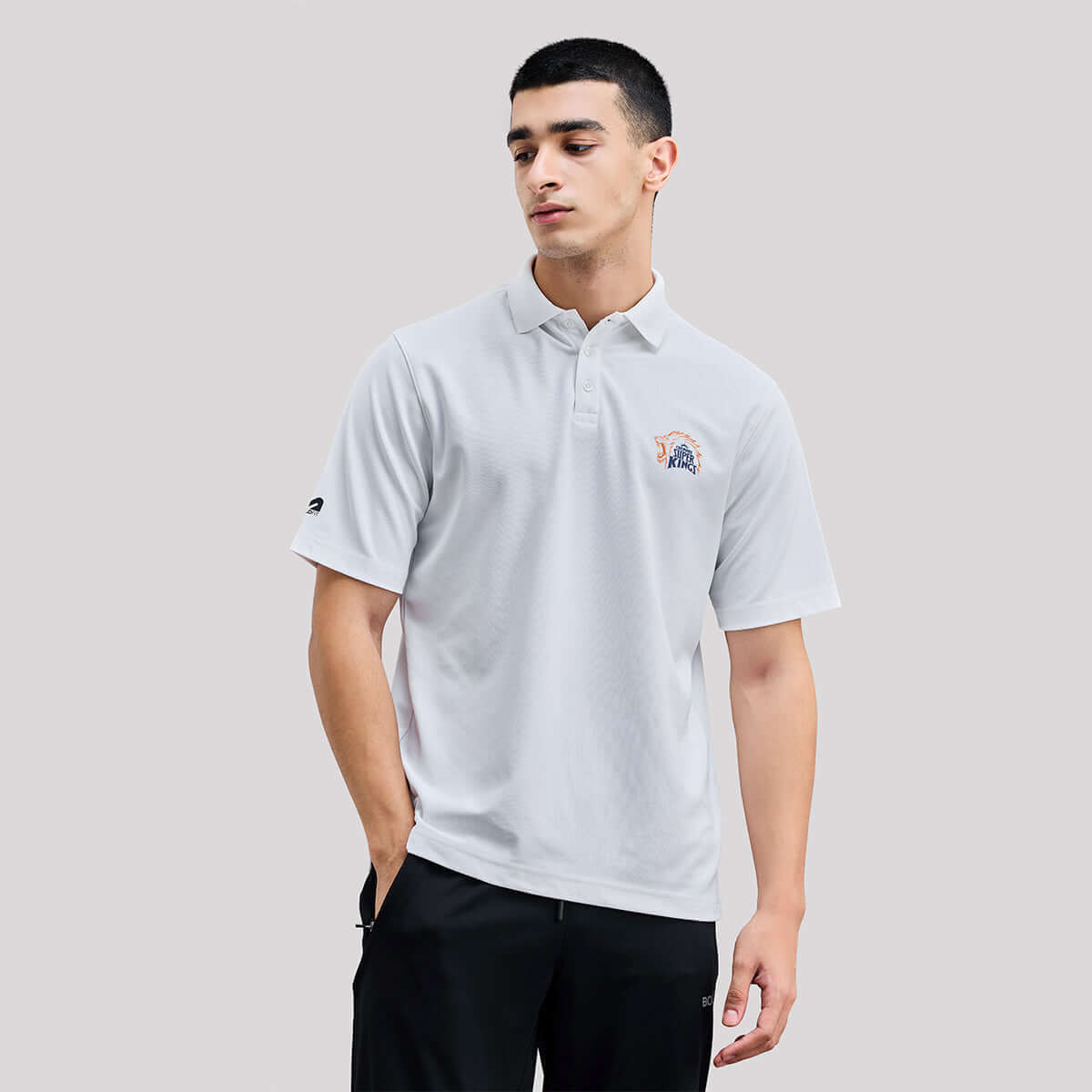 Official CSK Mens Polo T-shirt - White