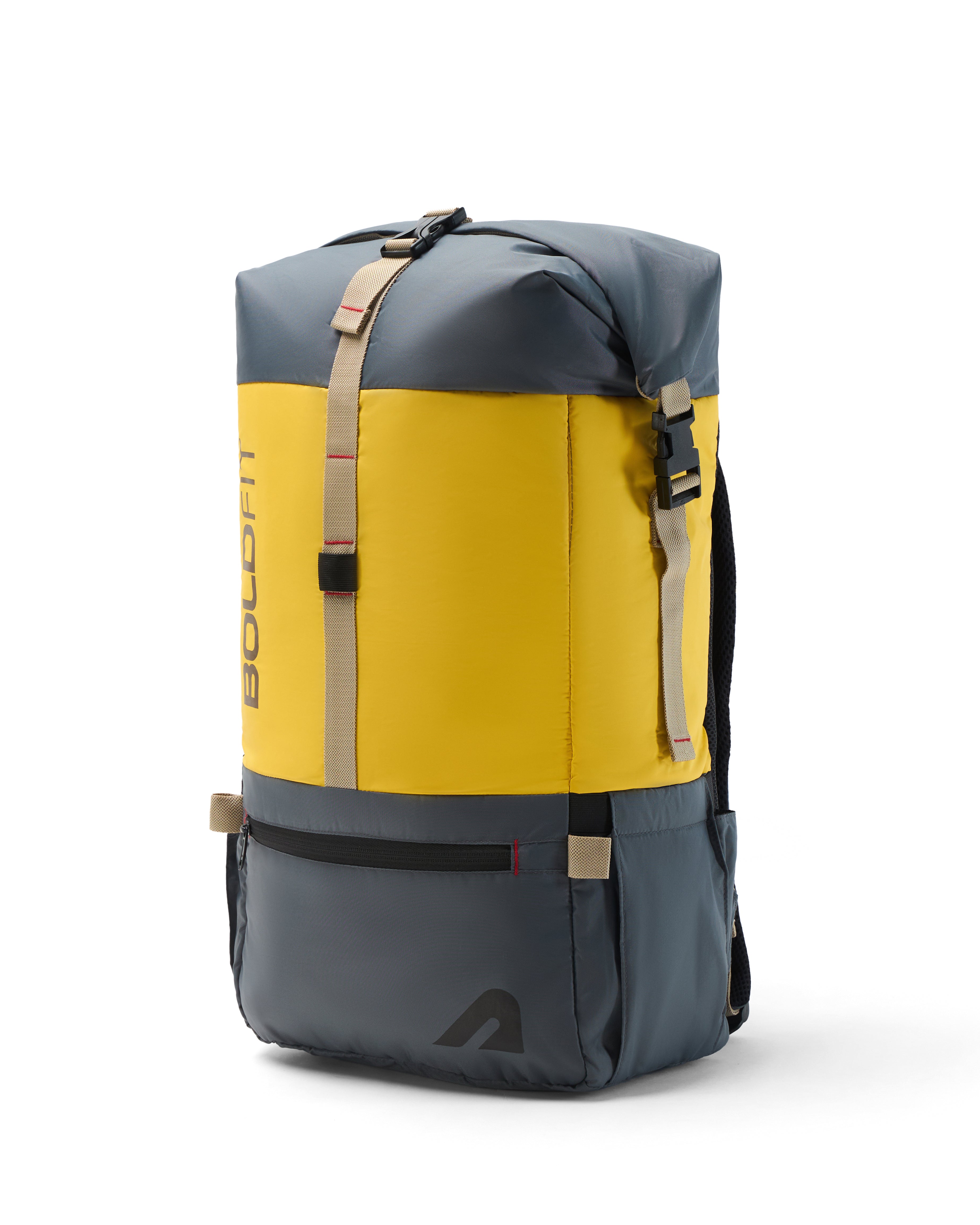 Rolltop Bag - Yellow/Grey