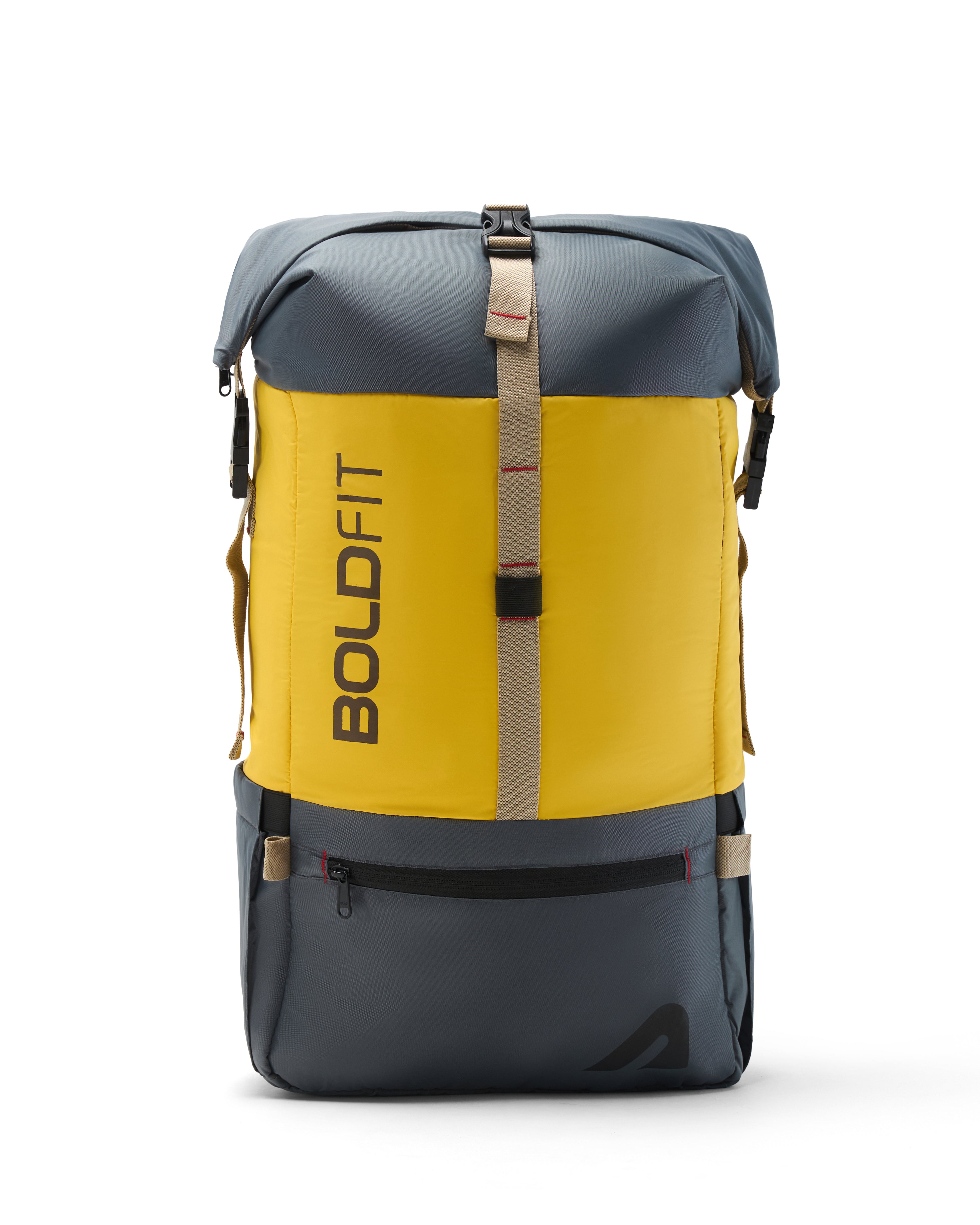 Rolltop Bag - Yellow/Grey