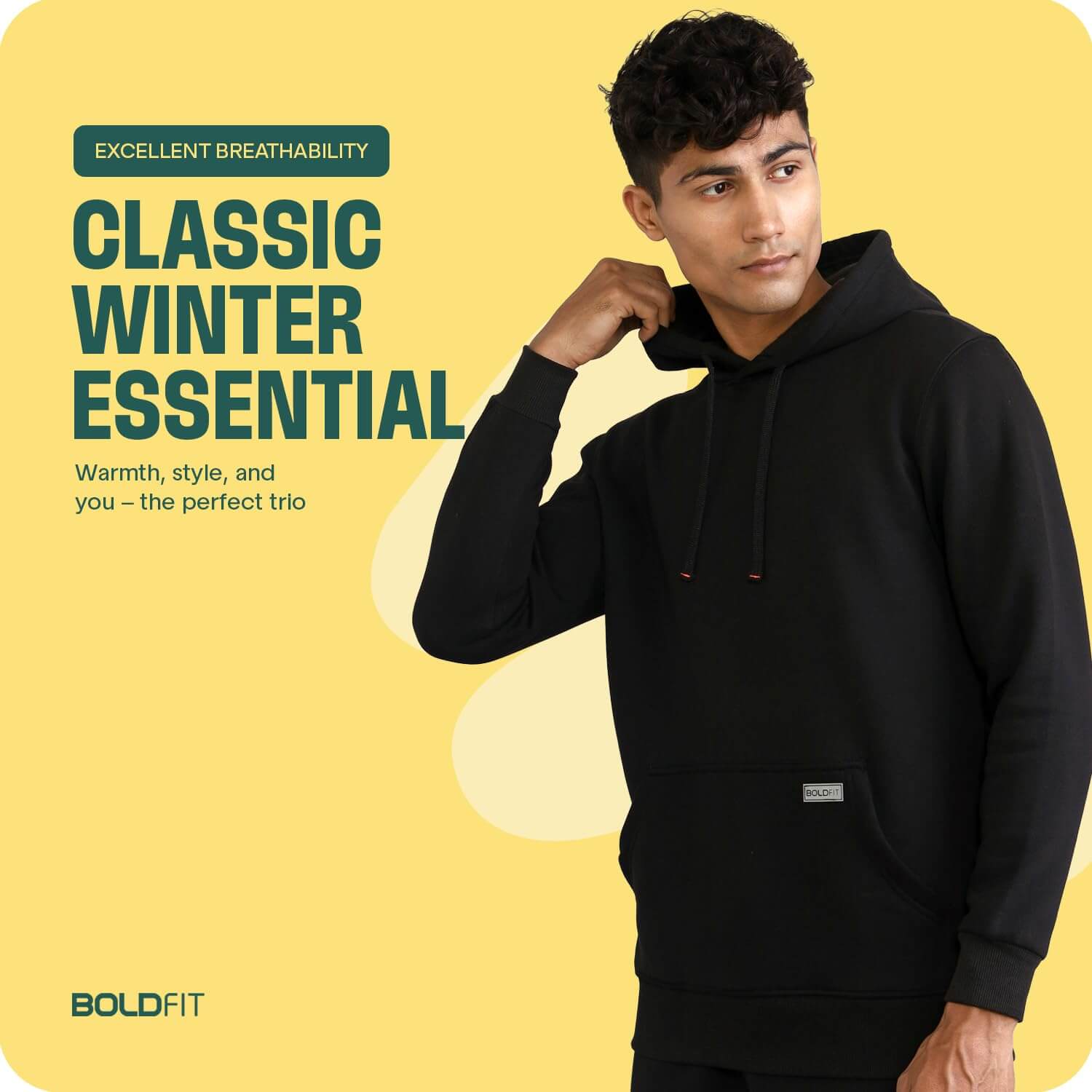 Classic Mens Hoodie - Black