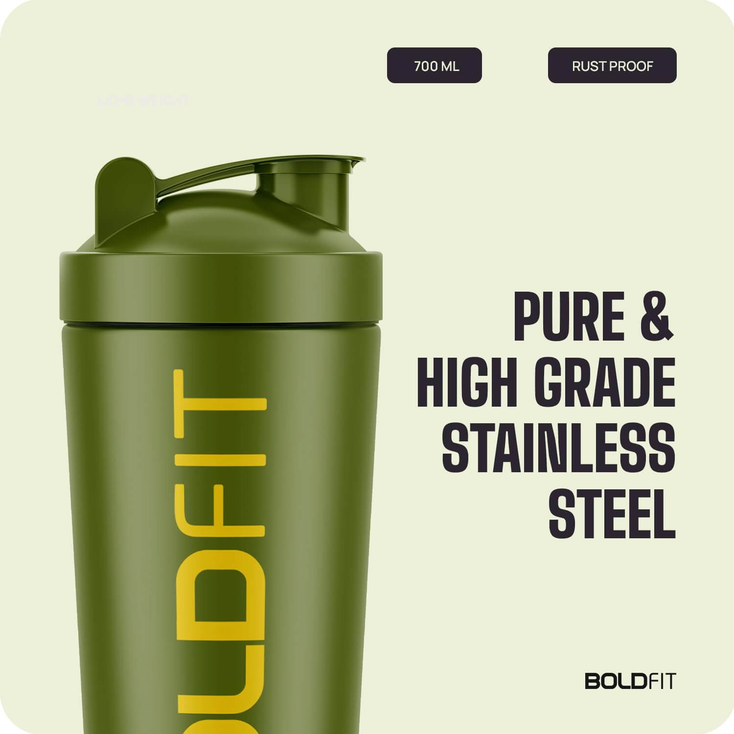 Boldfit Steel Shaker Bottles for Gym 700ml