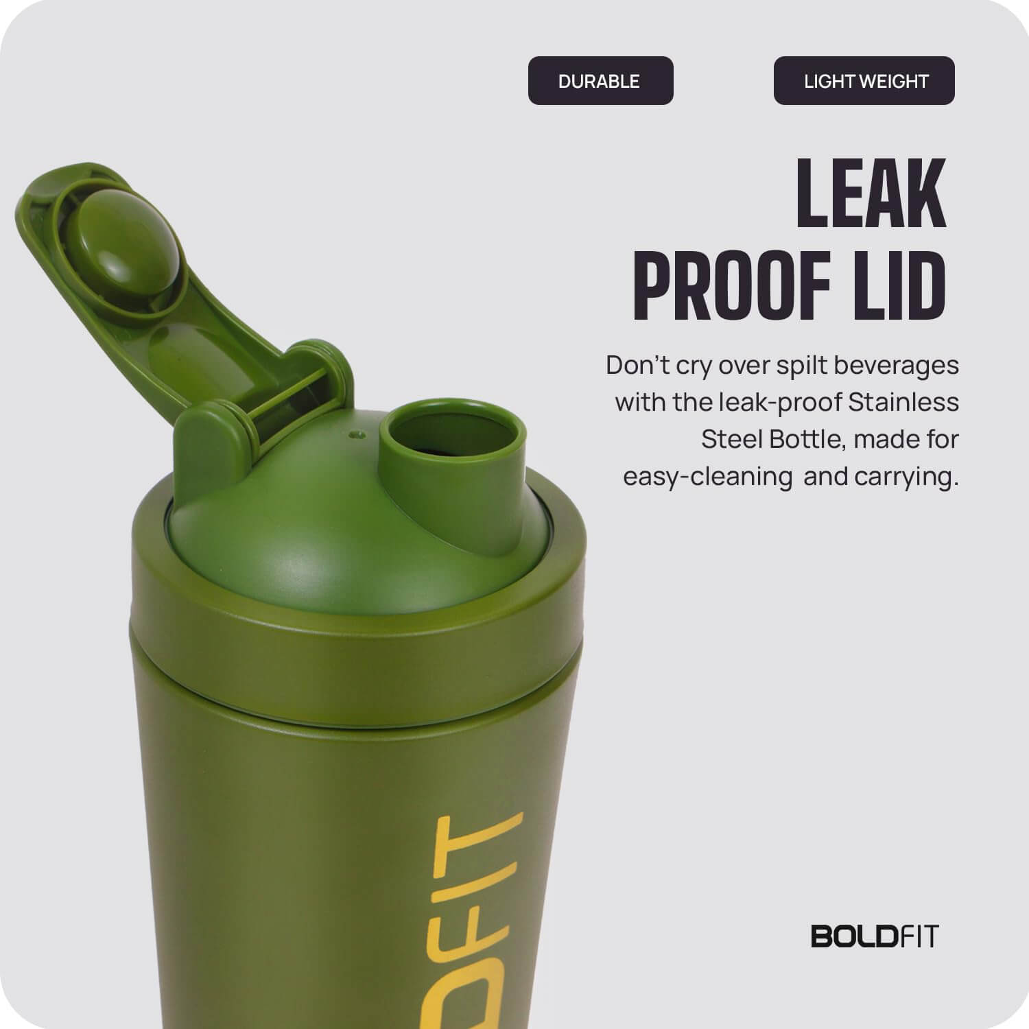 Boldfit Steel Shaker Bottles for Gym 700ml