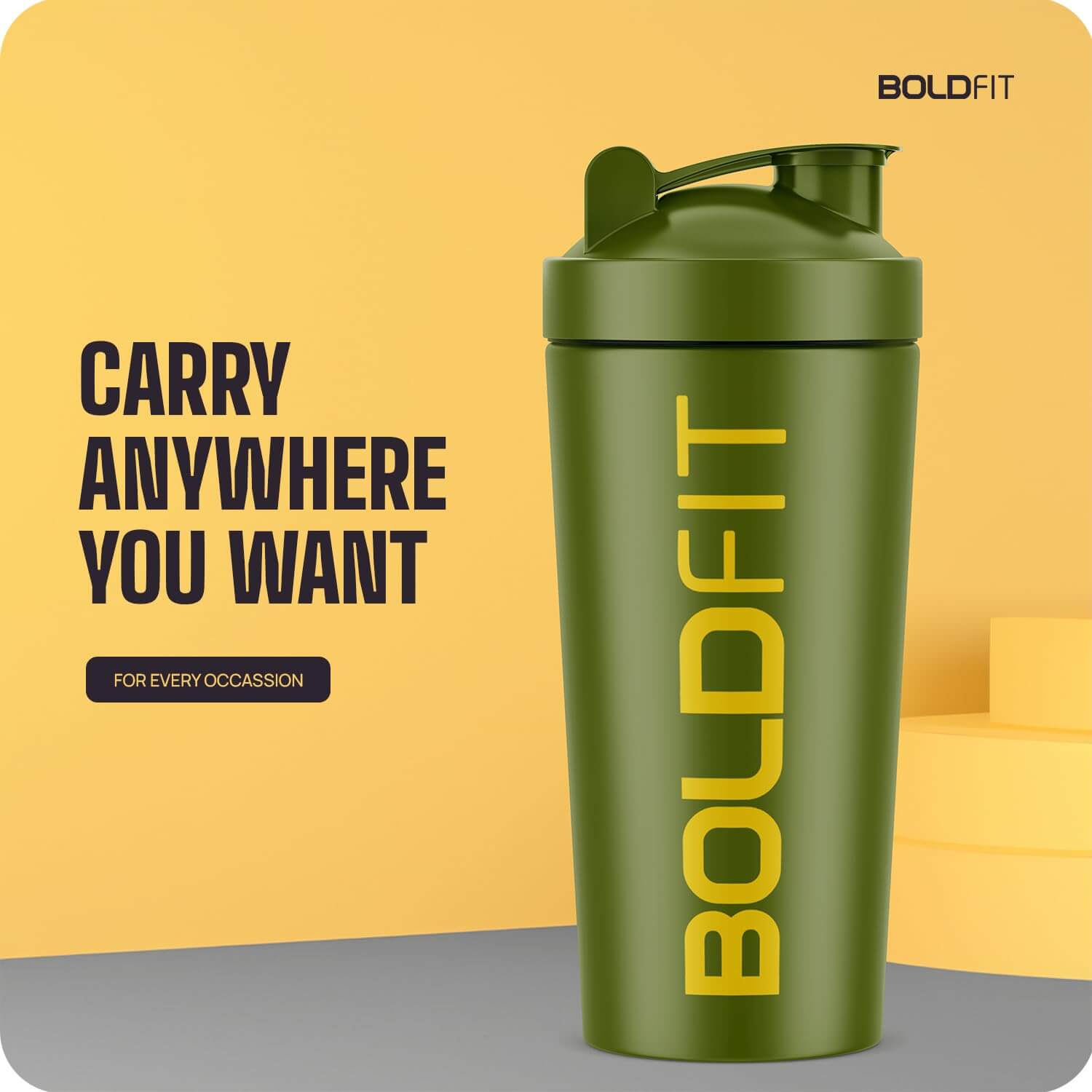 Boldfit Steel Shaker Bottles for Gym 700ml