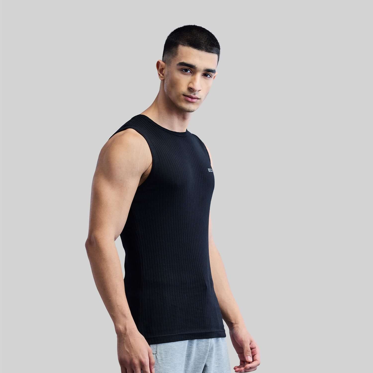 Sleeveless Vest for Men Black