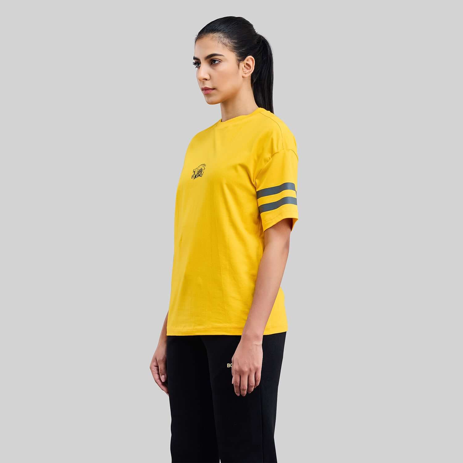 Official CSK Thala Womens Oversized T-Shirt - Yellow