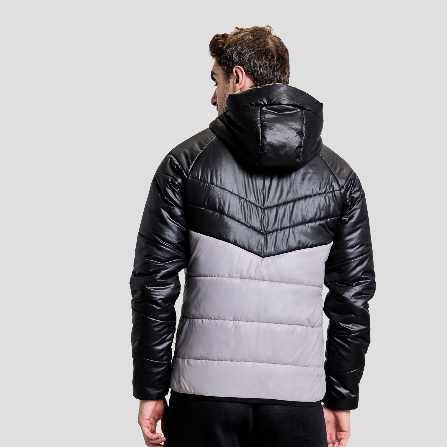 Storm Mens Puffer Jacket - Grey/Black