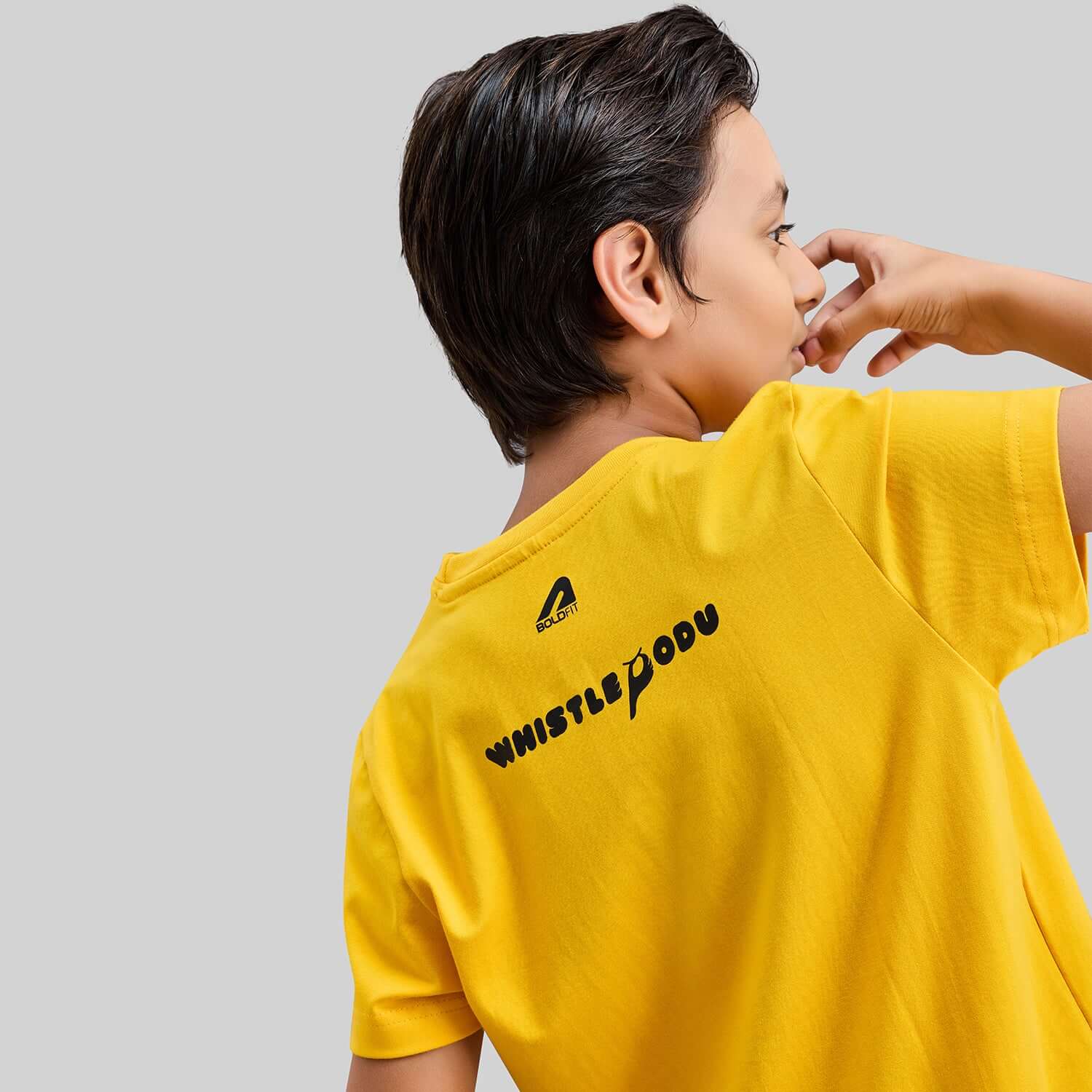 Official CSK Merch - Yellow Leo Print Kids T-Shirt