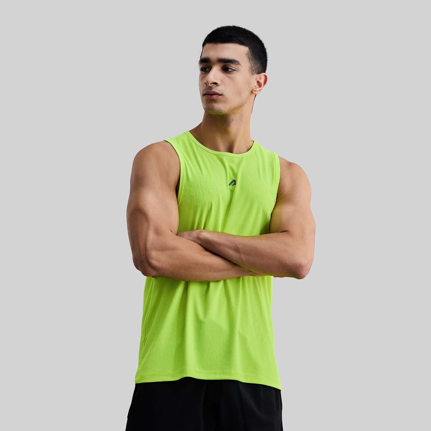 Power Mens Gym Vest - Neon Green