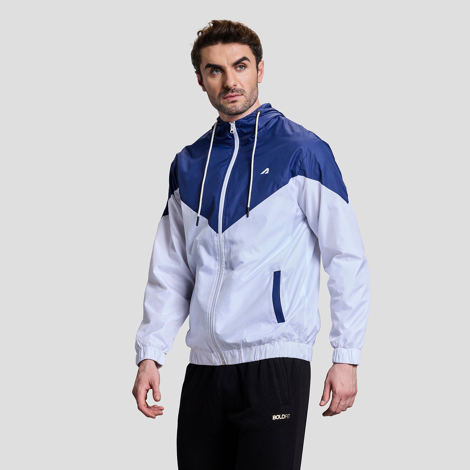 Windrush Mens Windcheater - Blue/White