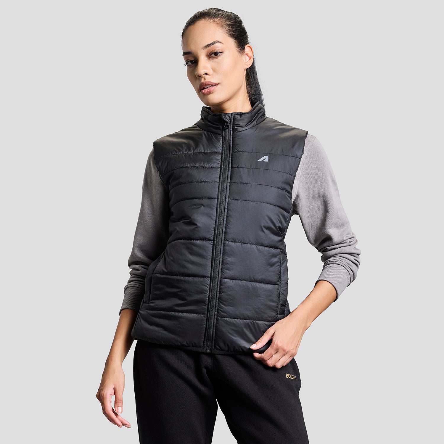 Alpine Womens Sleeveless Jacket - Black