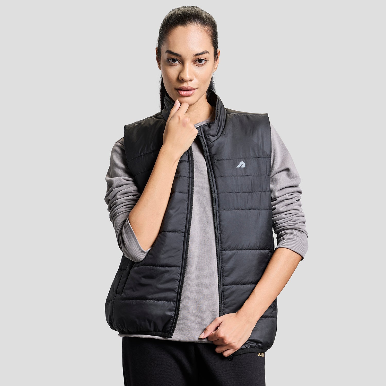 Alpine Womens Sleeveless Jacket - Black