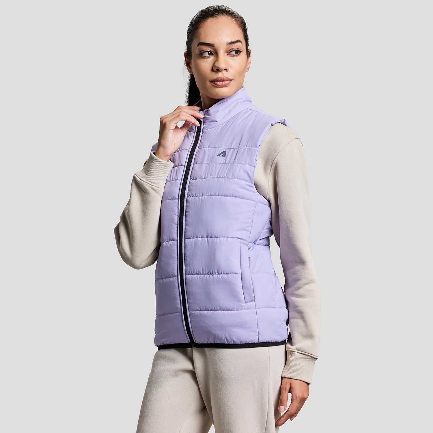 Alpine Womens Sleeveless Jacket - Lilac