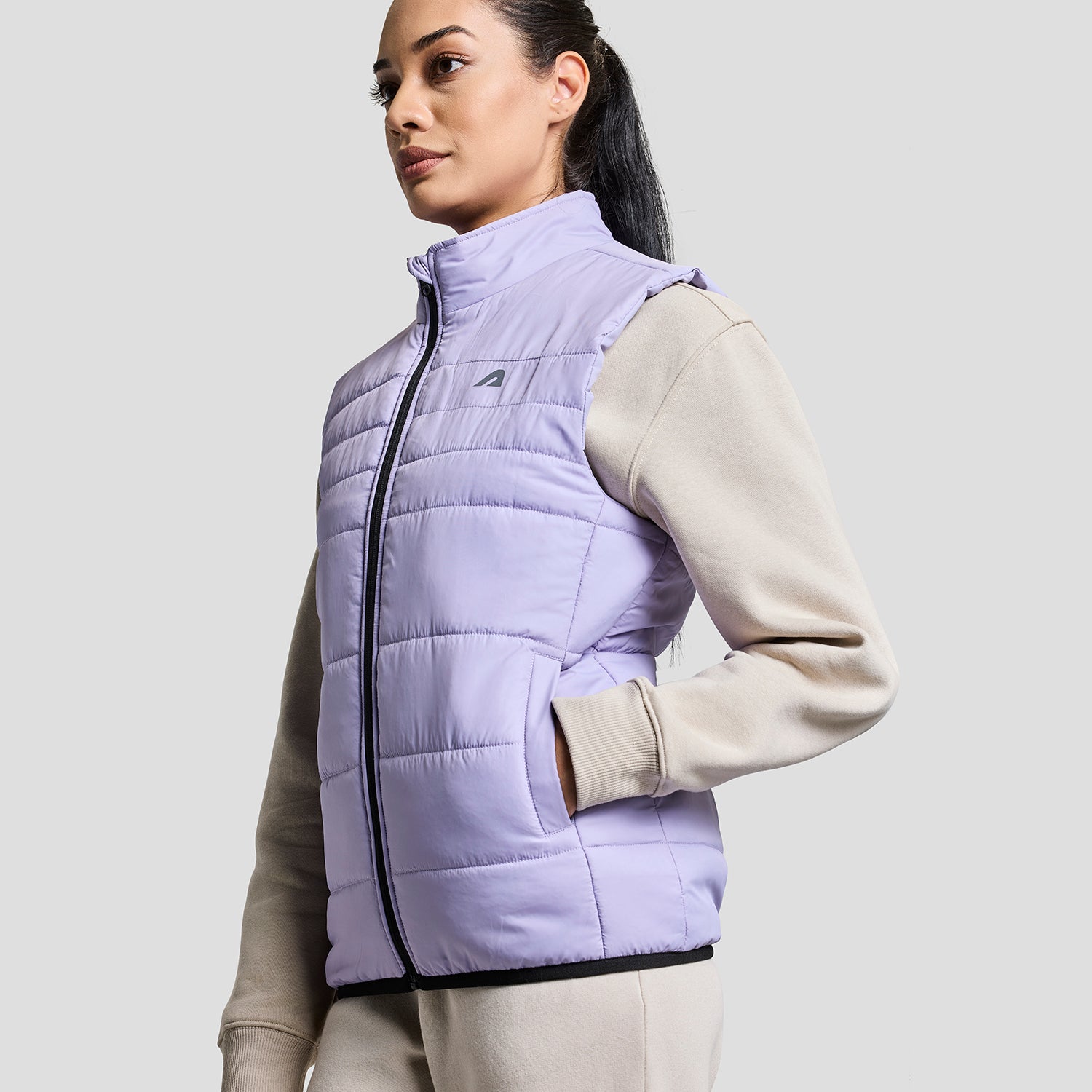 Alpine Womens Sleeveless Jacket - Lilac