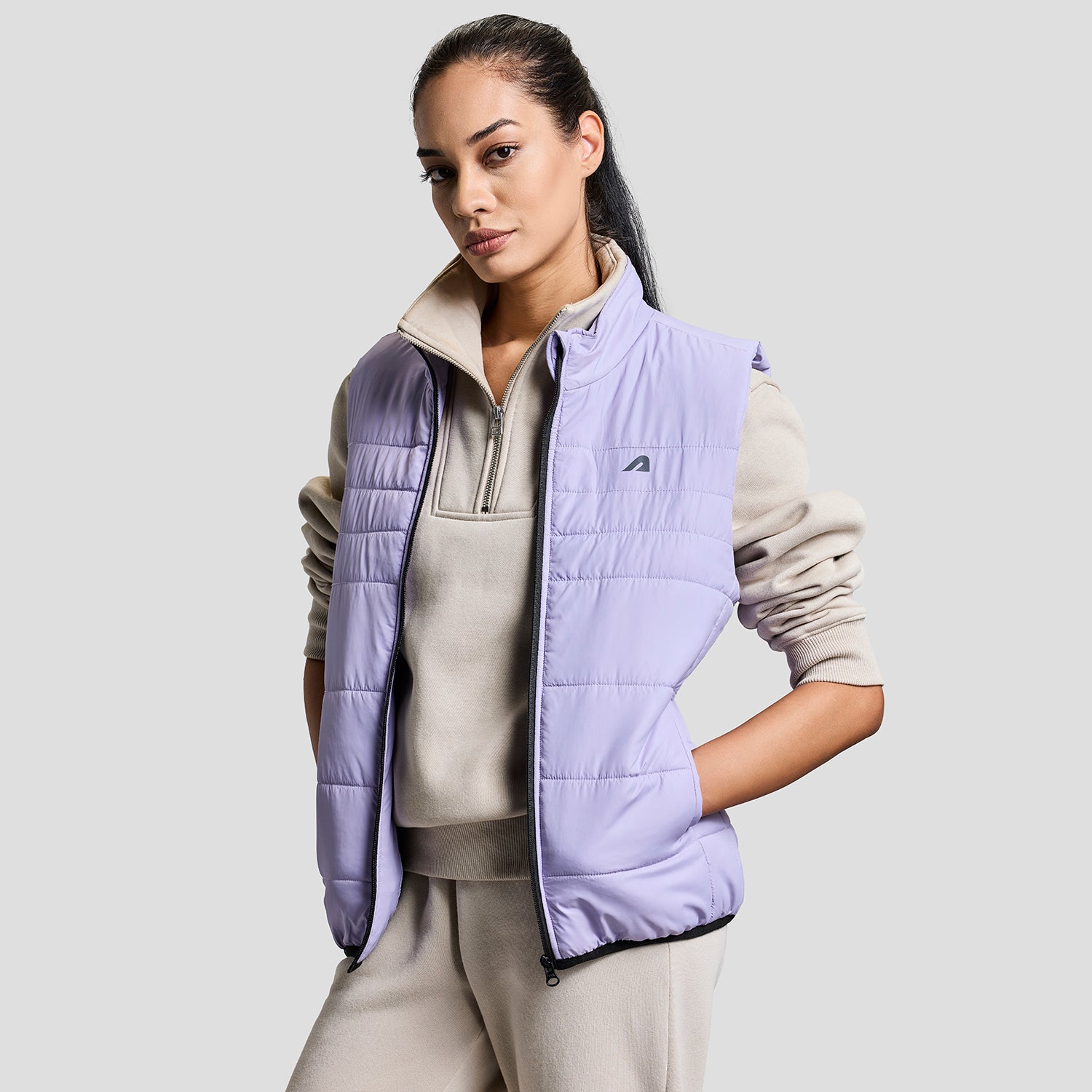 Alpine Womens Sleeveless Jacket - Lilac