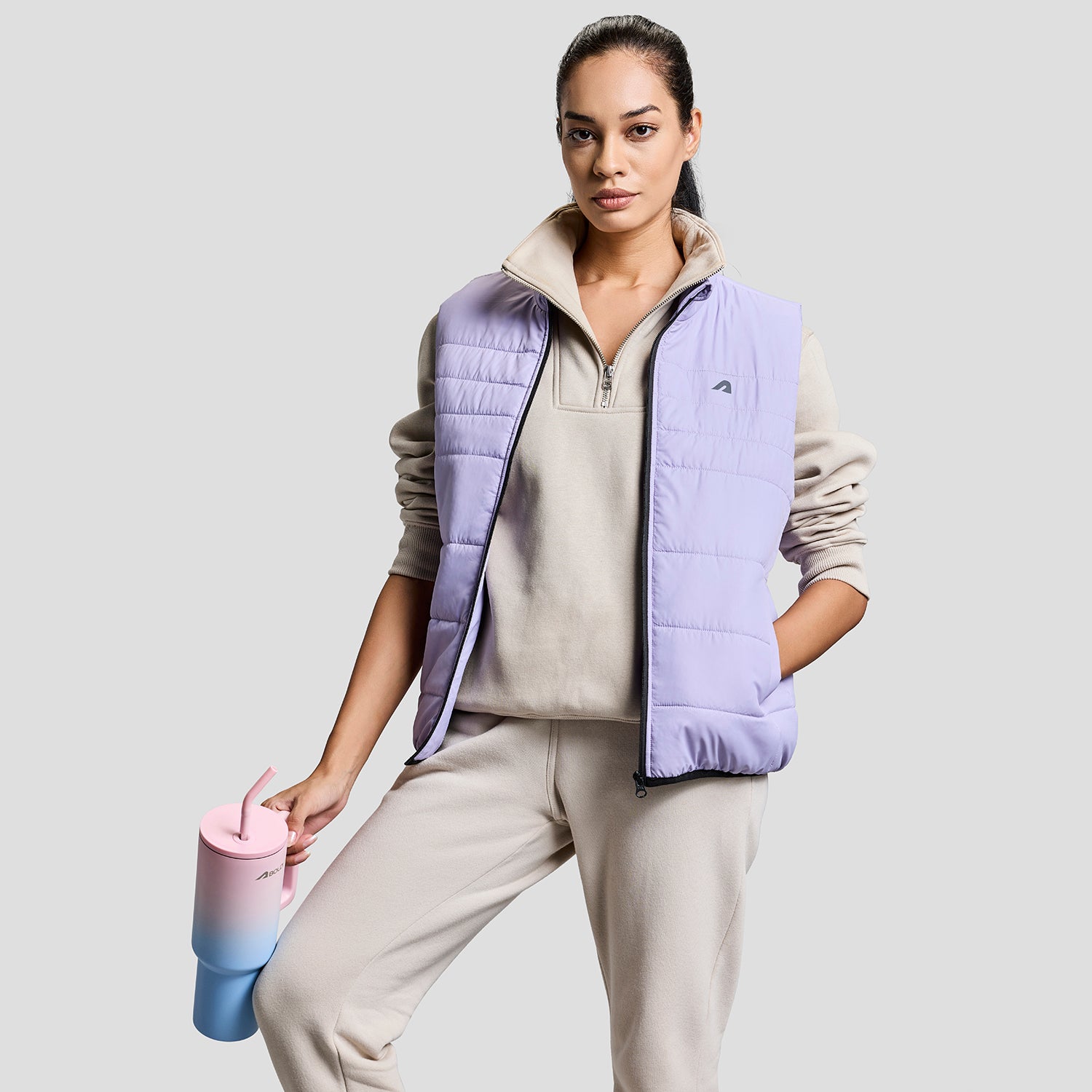 Alpine Womens Sleeveless Jacket - Lilac