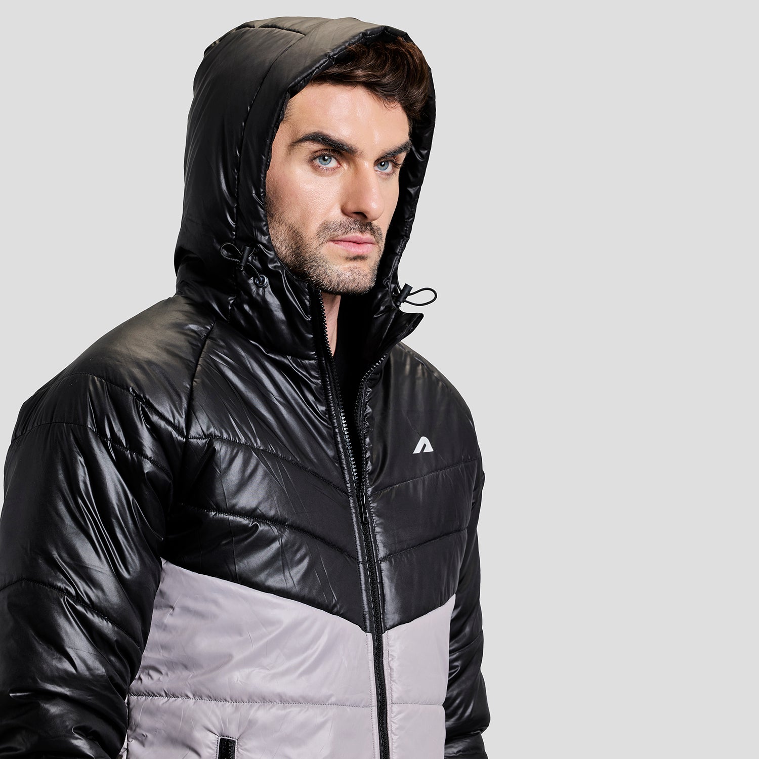 Storm Mens Puffer Jacket - Grey/Black