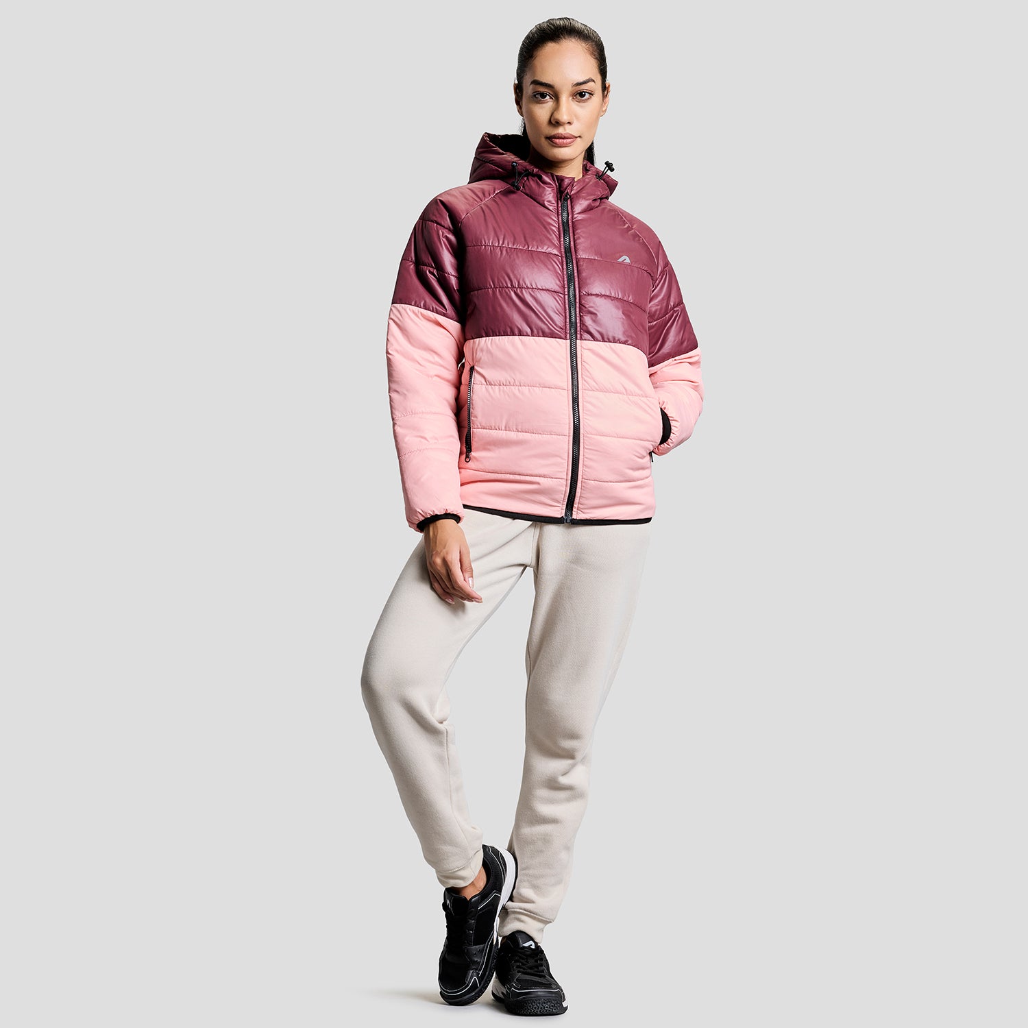 Frost Womens Puffer Jacket - Wine/Pink