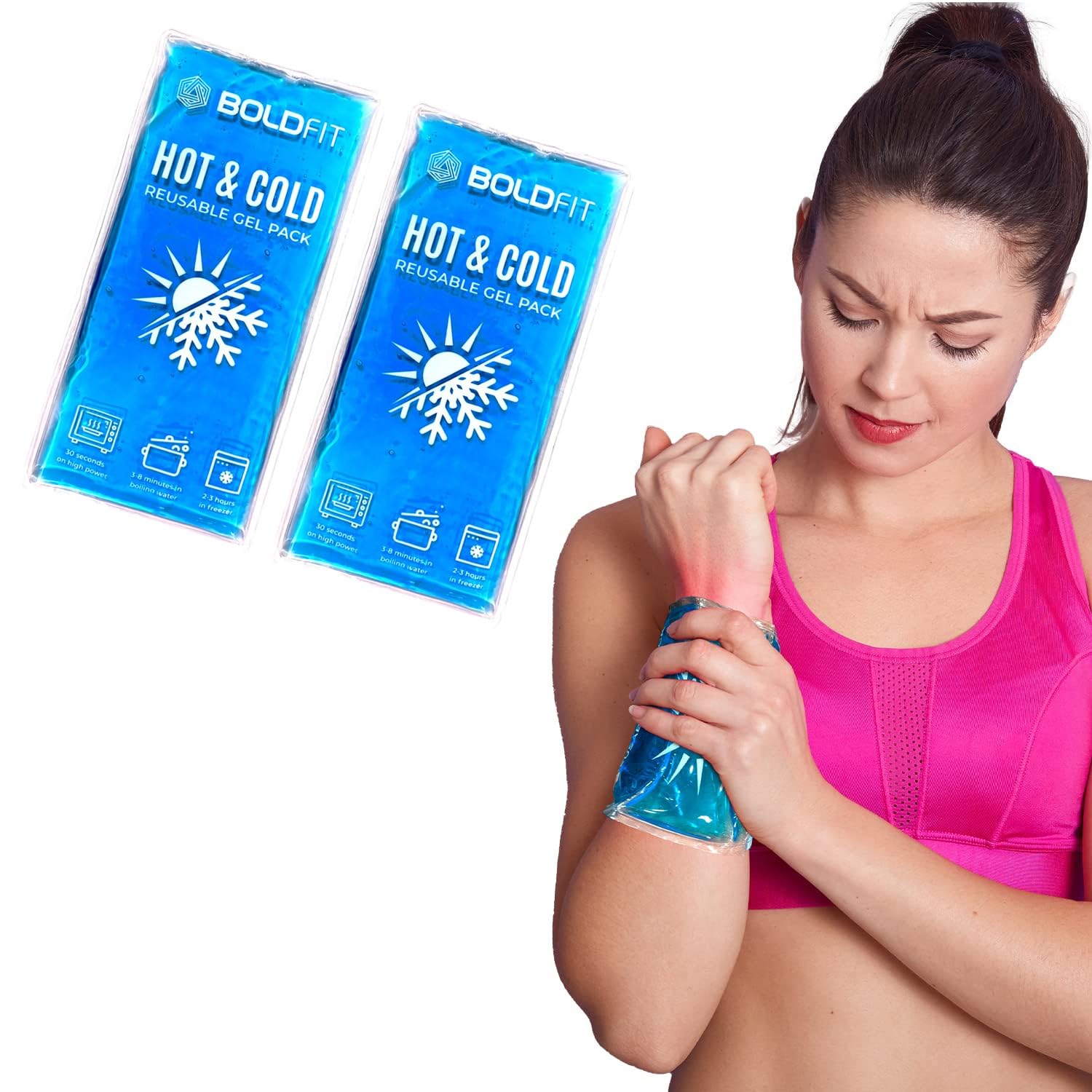 Ice Pack Hot & Cold - Transparent Blue (Pack of 2)