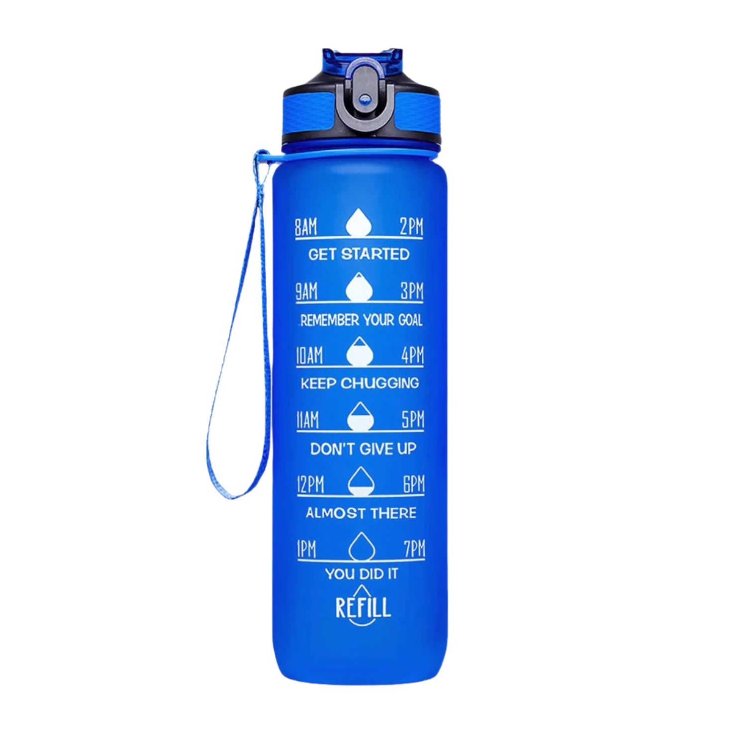 Aqua Motivational Bottle Blue - 1L