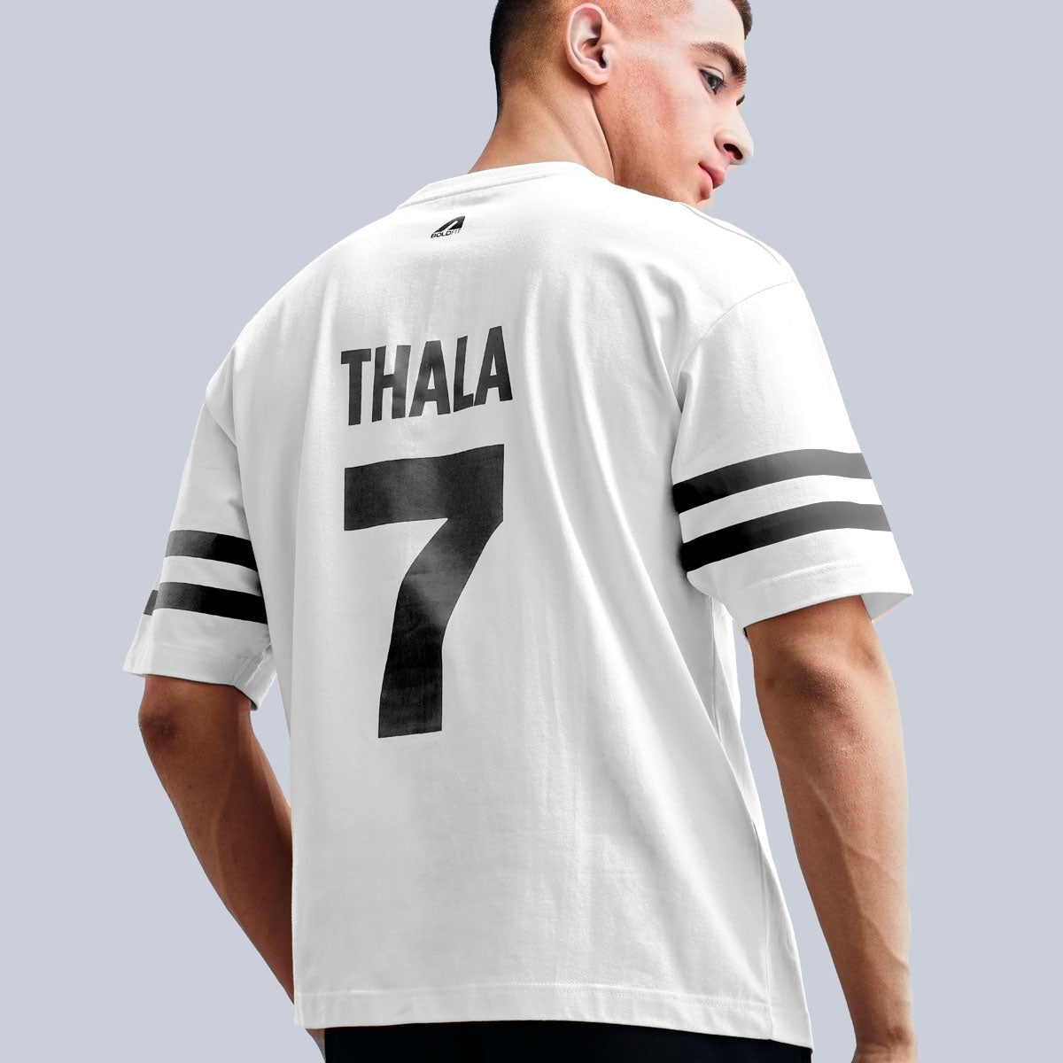 Official CSK Thala Mens Oversized T-shirt - White