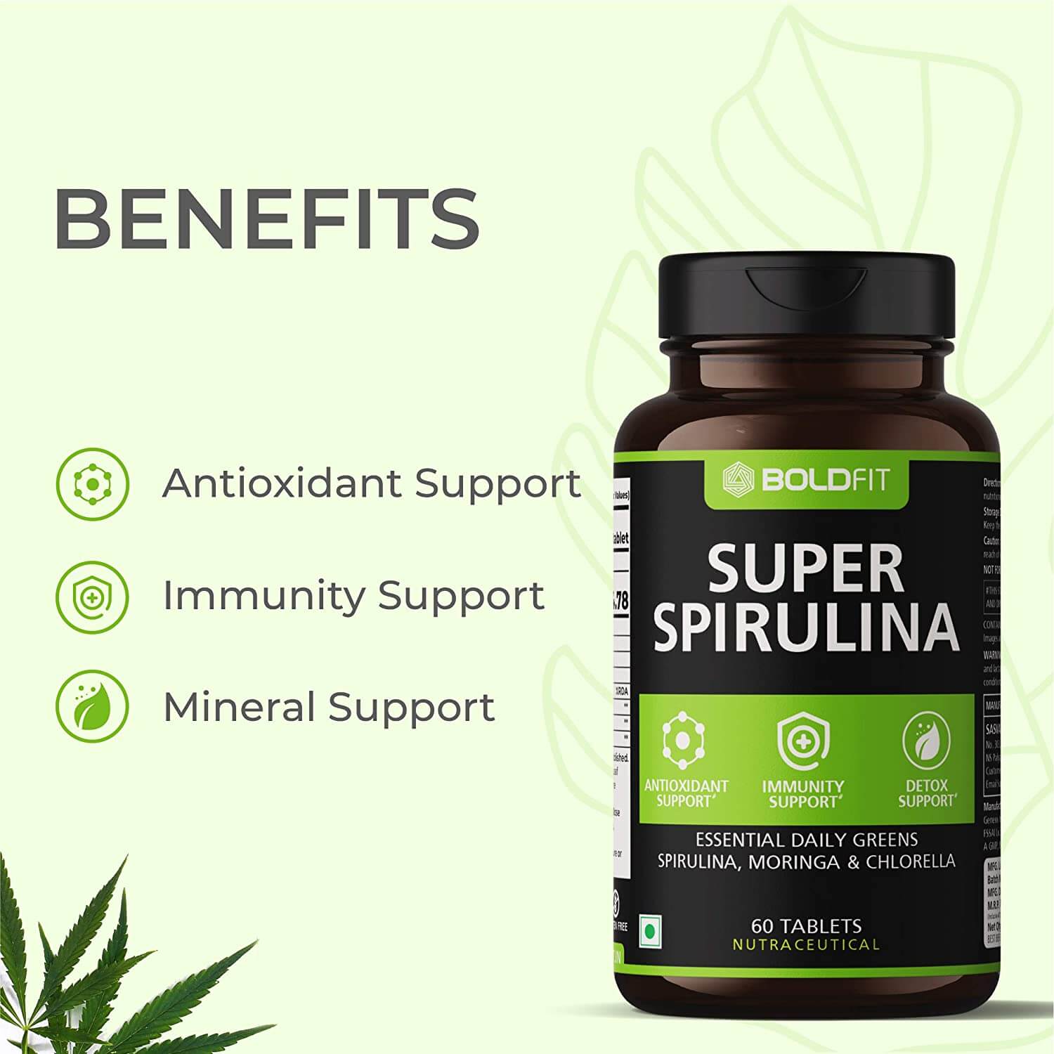 Boldfit Spirulina 500 Mg Supplement