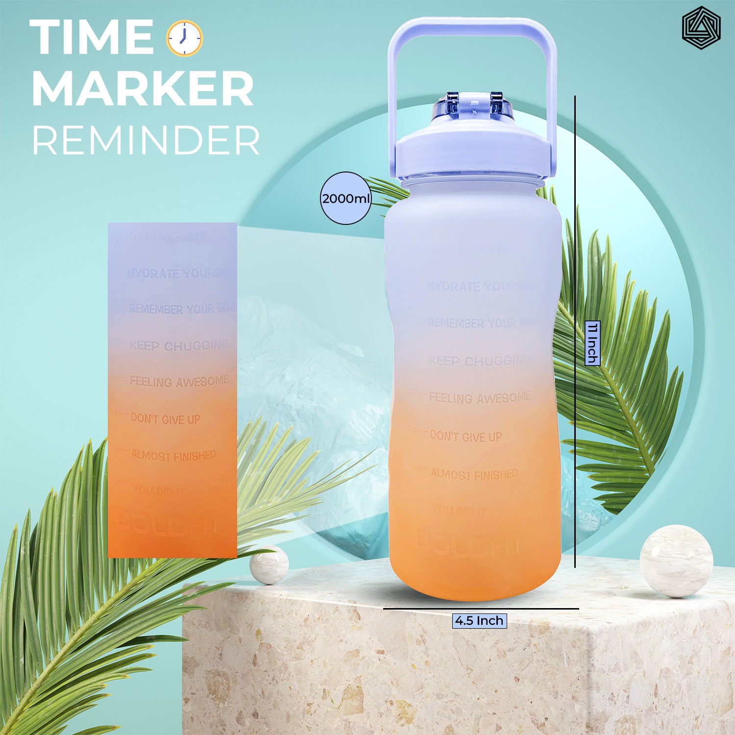 Gallon Motivational Bottle - 2 Litres