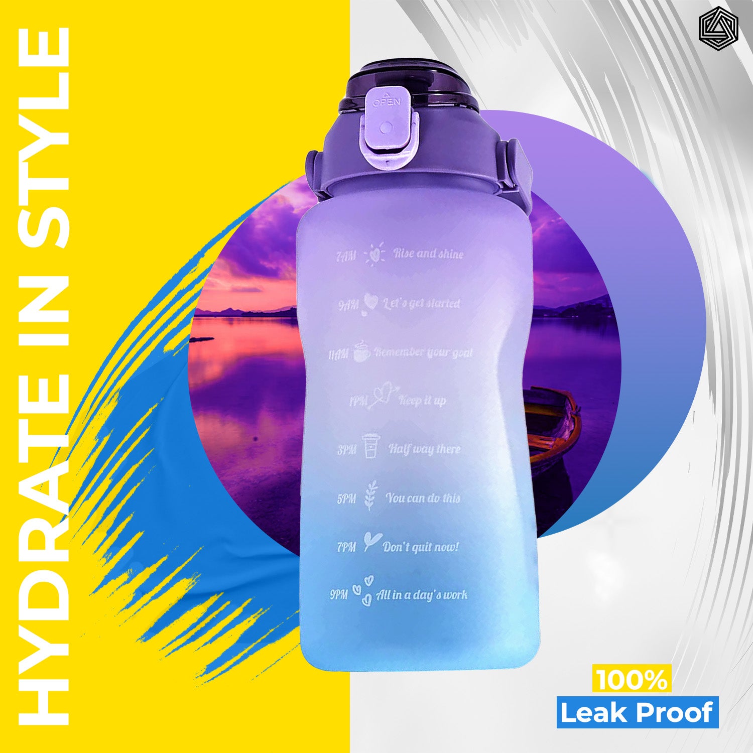 Gallon Motivational Bottle - 2 Litres