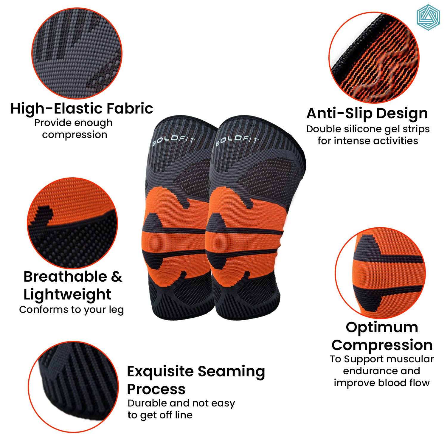 Boldfit Knee Support Cap/Braces