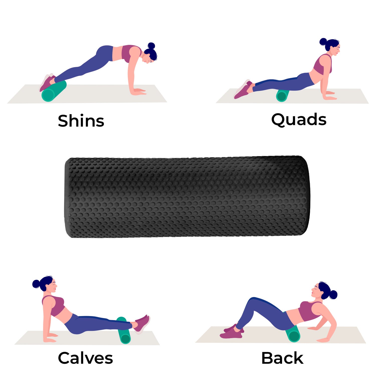 Foam Roller -Dotted For Deep Tissue Massage