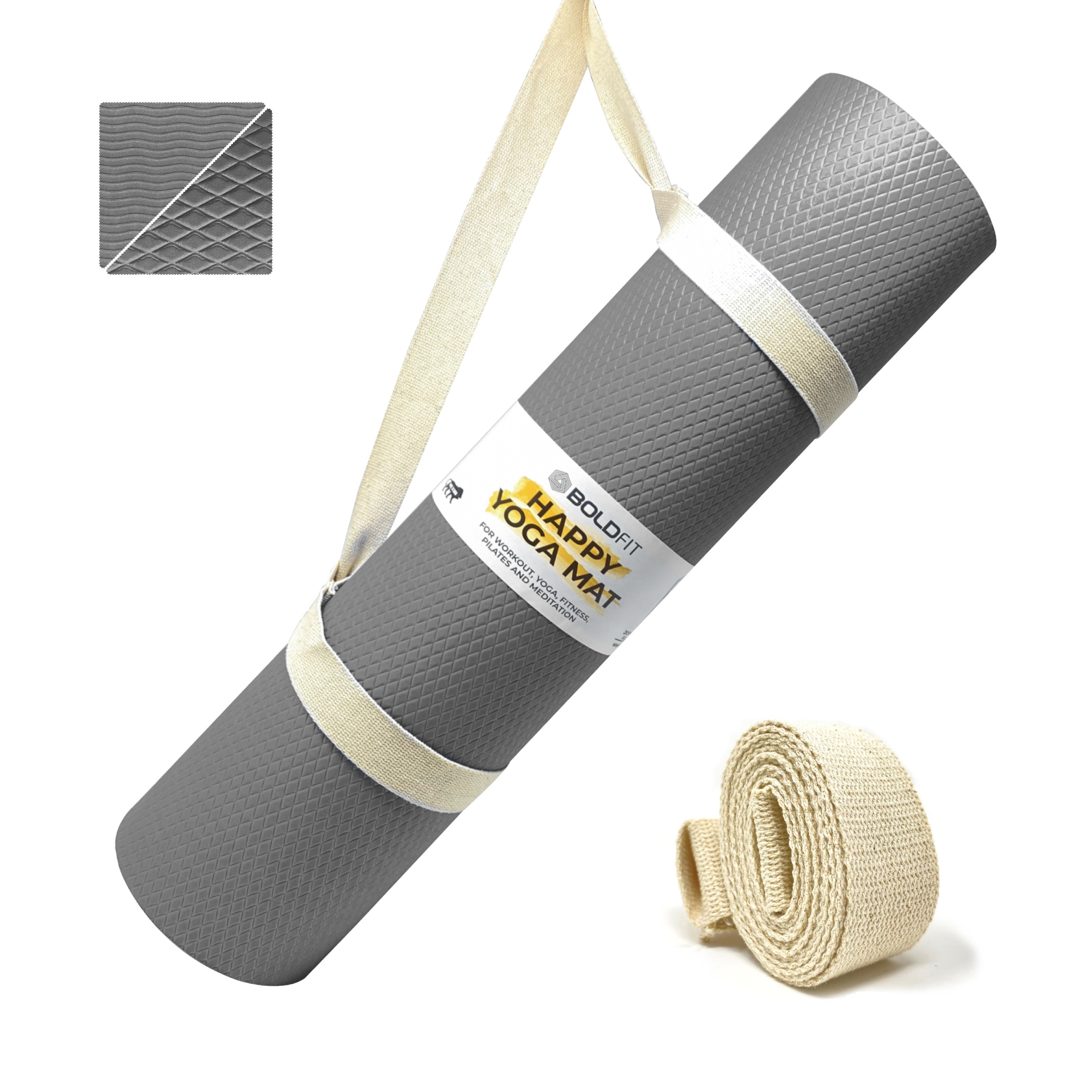 Boldfit Yoga mat for Women and Men with Carry Strap