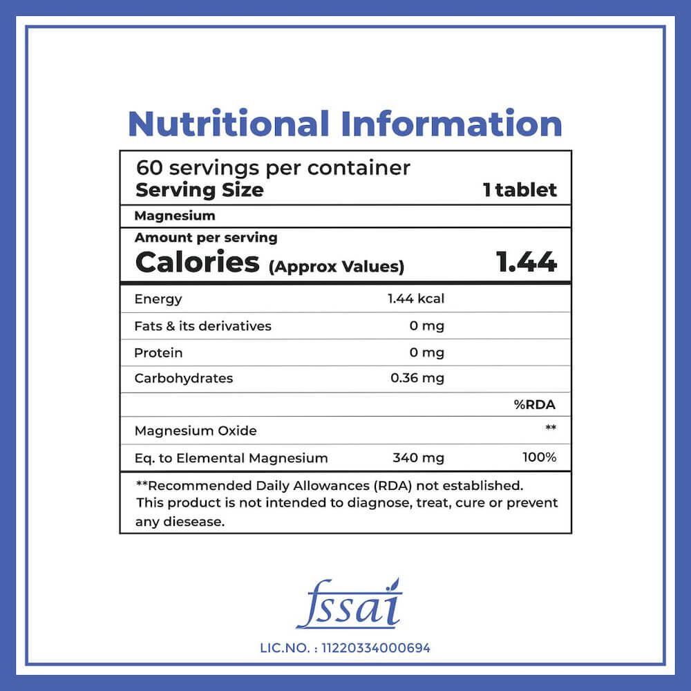 Magnesium 340mg Supplement