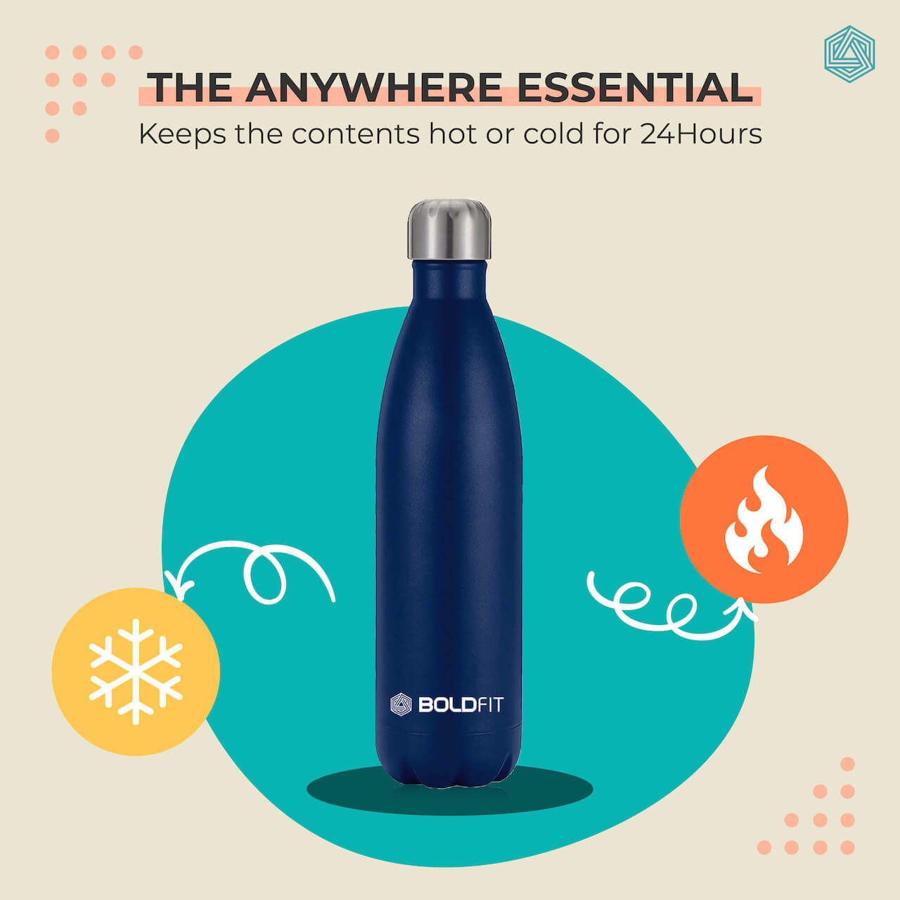 Boldfit Stainless Steel Water Bottle