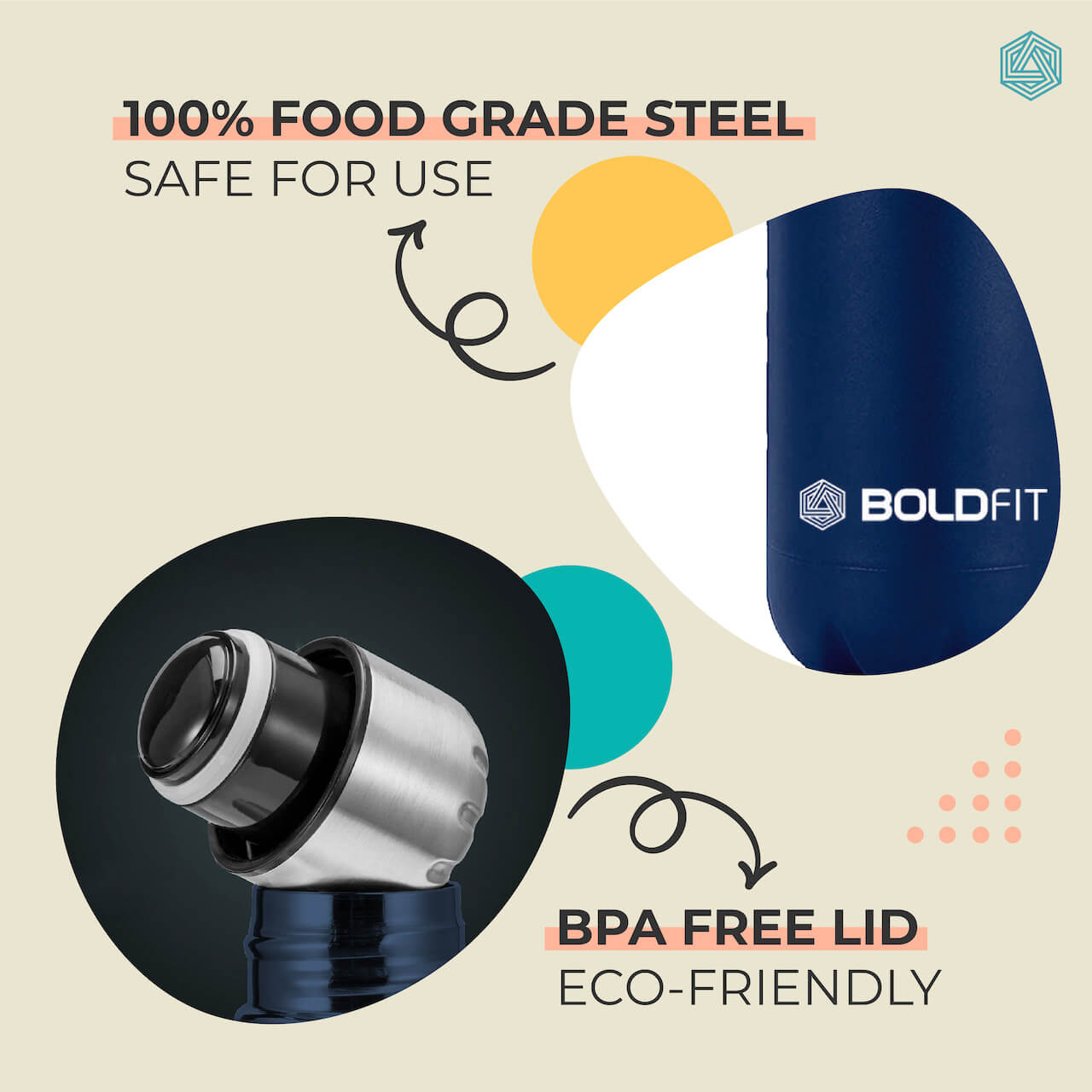 Boldfit Stainless Steel Water Bottle