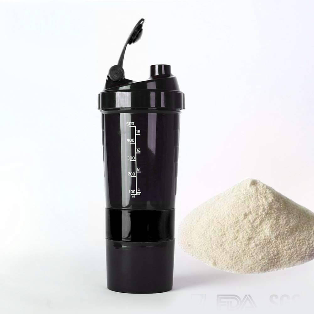 Gym Spider Shaker Bottle 500ml with Extra Compartment