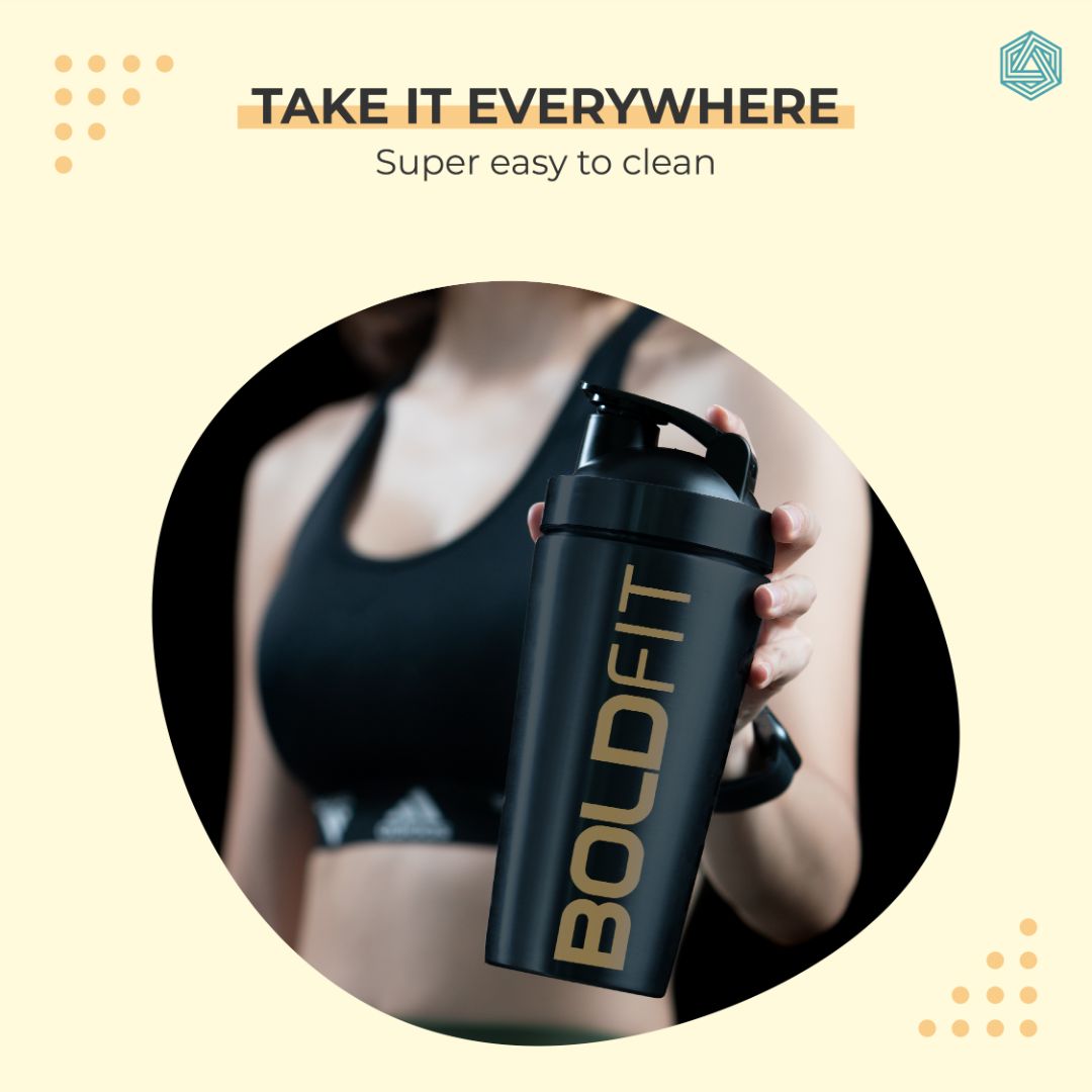 Boldfit Steel Shaker Bottles for Gym 700ml