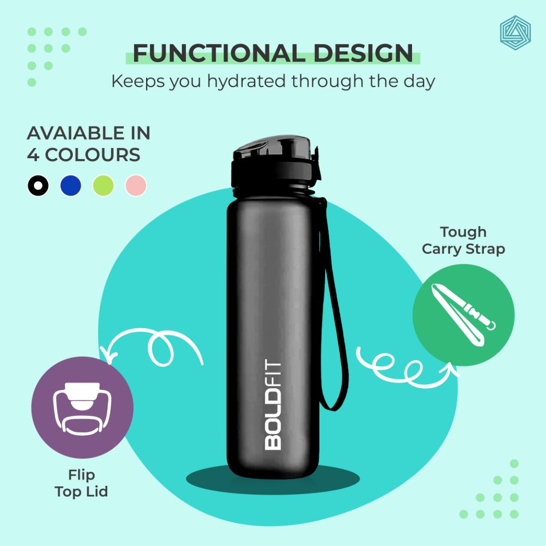 Boldfit Aqua Water Bottle -1 Liter