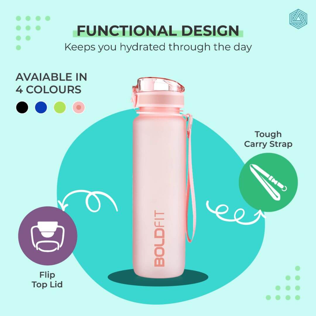 Boldfit Aqua Water Bottle -1 Liter