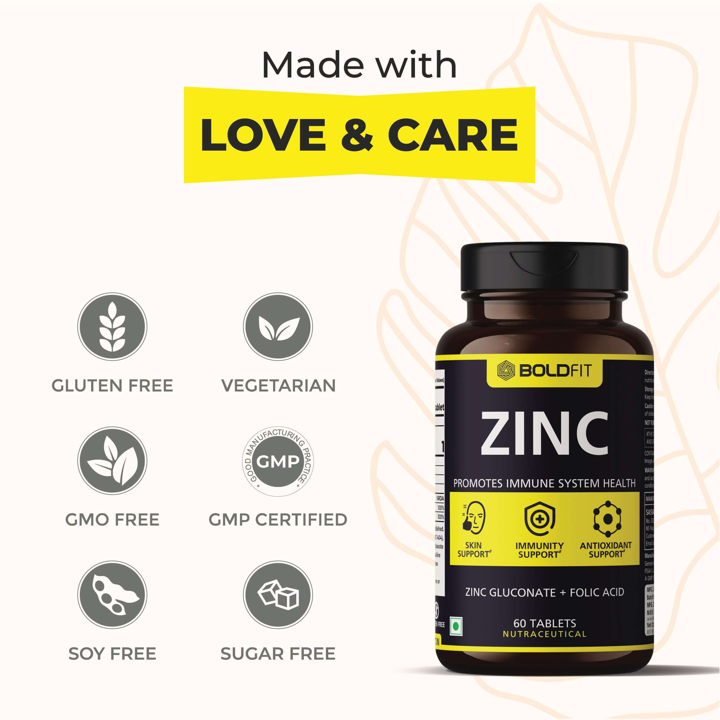 Boldfit  Zinc Tablets for Women & Men