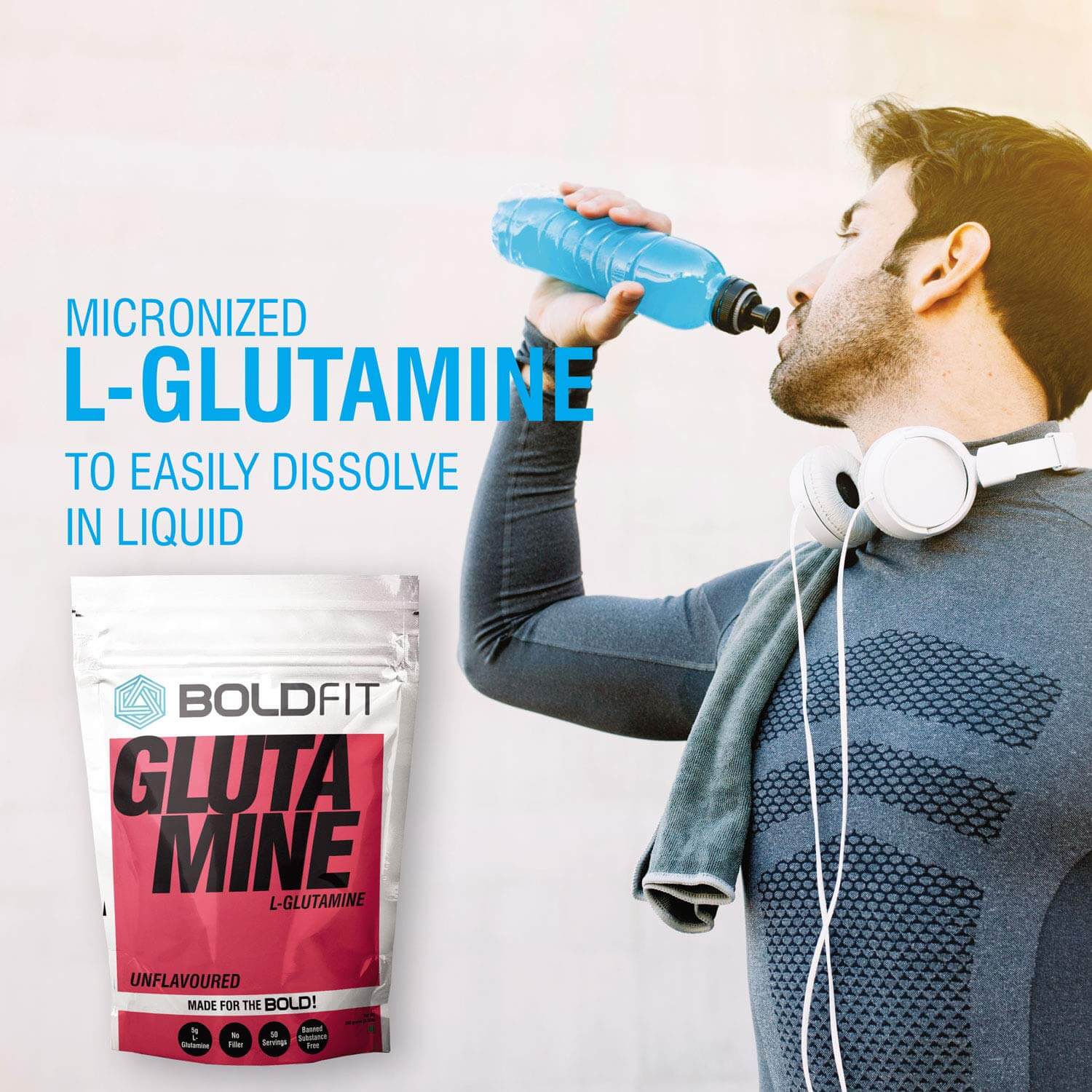 Boldfit Unflavoured 100% Pure L-Glutamine